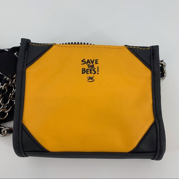 Izak Yellow Save the Bees Small Crossbody Purse - Picture 9 of 16